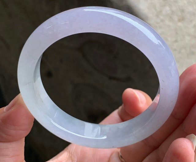 氷種天然翡翠 ミャンマー産翡翠のブレスレット・氷種パープル翡翠の