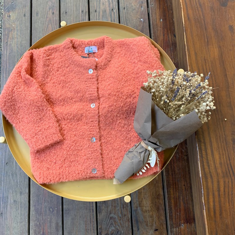 【Clouds】Peruvian handmade alpaca girl jacket (short version) - Coats - Wool Pink