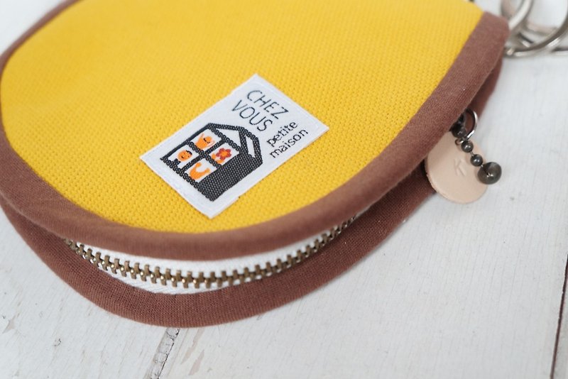 [Fabric] Hamburger key bag - ที่ห้อยกุญแจ - วัสดุอื่นๆ สีเหลือง