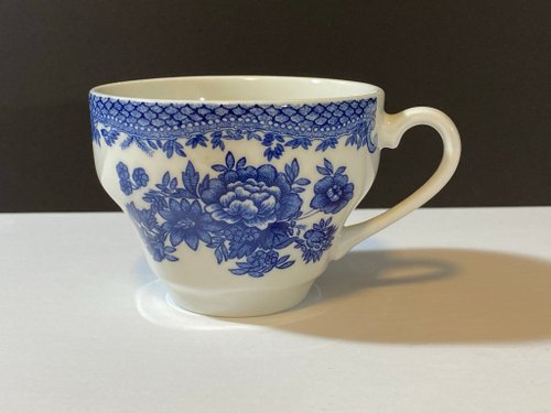 Vintage Lover 玻璃茶咖啡杯裝飾馬克杯花卉圖案 Johnson Bros 英國 1883 年