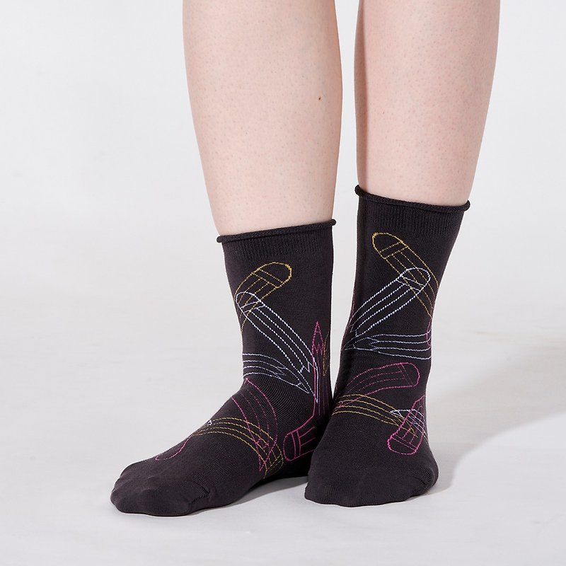 Pen 3:4 /brown/ socks - Socks - Cotton & Hemp Brown