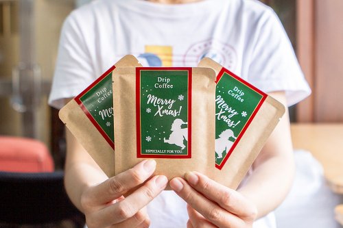 幸福朵朵 婚禮小物 花束禮物 聖誕節禮物贈品 MerryXmas濾掛咖啡(滿百份免費印名字) 拜訪客戶