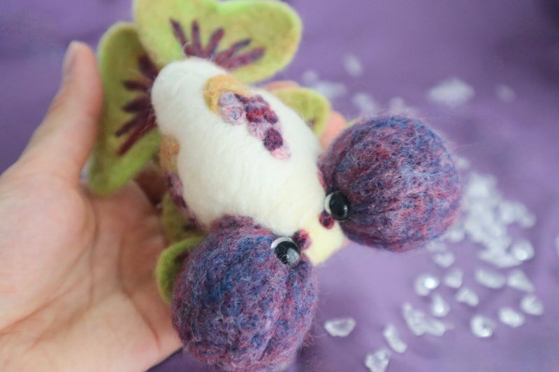 Big grapes bubble eye - 公仔模型 - 羊毛 紫色