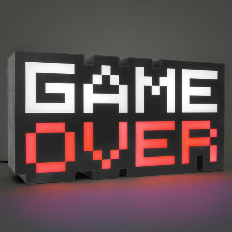 【電競迷聖誕禮物】英國Paladone GAMEOVER 隨音樂變色造型燈 - 燈具/燈飾 - 塑膠 多色