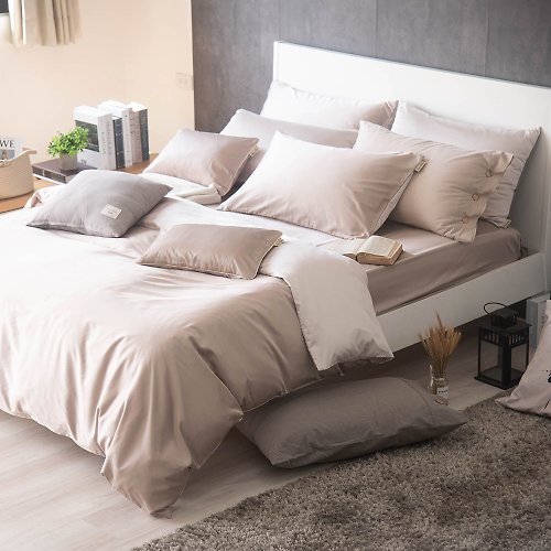 OLIVIA 原創設計寢具 COZY系列拿鐵X淡奶 長纖天絲棉 60S床包被套組/品牌獨家款 台灣製