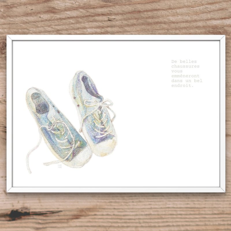 Set of 3 postcards for sneaker lovers Gift for interior decoration - Cards & Postcards - Paper White