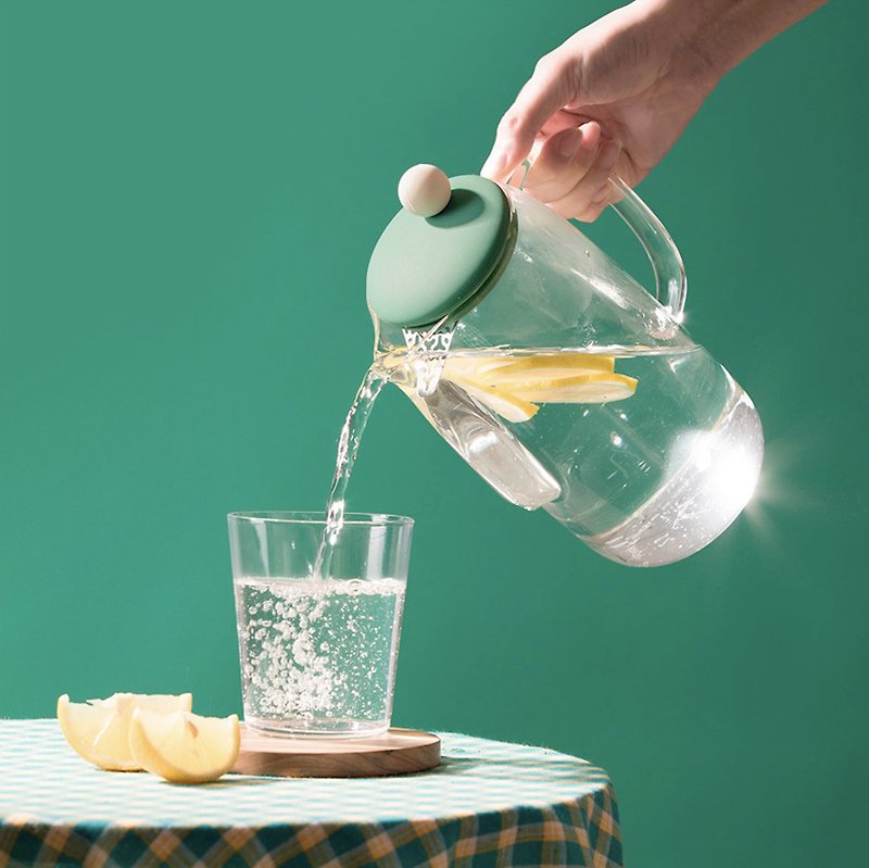 鵜鶘水壺 高硼硅玻璃 冷熱皆可用 大大容量1.5L 耐高溫 果汁壺 - 水壺/水瓶 - 玻璃 綠色