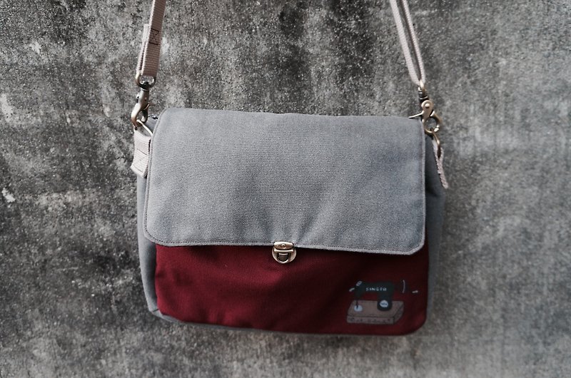 Vintage sidepack - กระเป๋าแมสเซนเจอร์ - ผ้าฝ้าย/ผ้าลินิน 