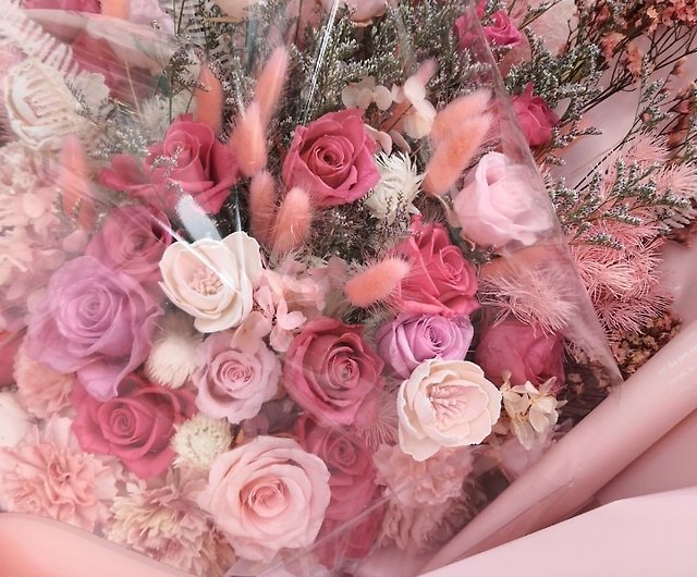 人と同じくらい大きい 特大の花束 巨大な花束 不滅のバラ プロポーズの花束 ドライフラワー ショップ Hellogreen ドライフラワー ブーケ Pinkoi