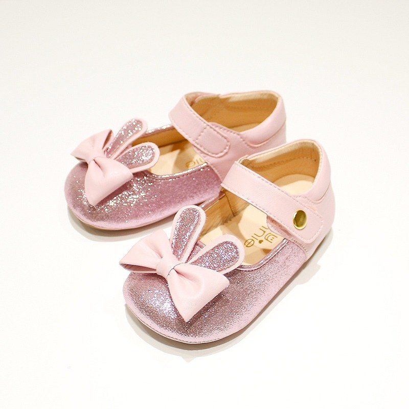 <New> Rabbit jump doll shoes - shining powder 14.5 - Kids' Shoes - Genuine Leather Pink