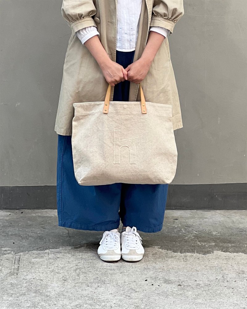 Linen AlphaBAG 原色棉麻布皮帶兩用布包 側背手提 專屬字母 - 側背包/斜背包 - 棉．麻 卡其色