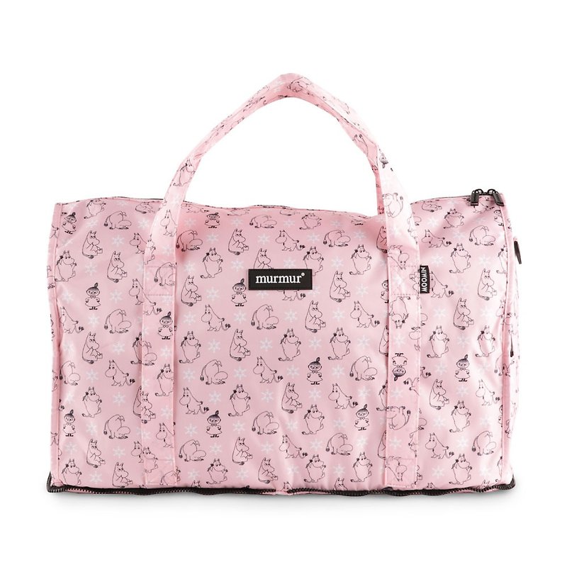 murmur收納旅袋-Moomin嚕嚕米 雪花【大】 - 側背包/斜背包 - 塑膠 粉紅色