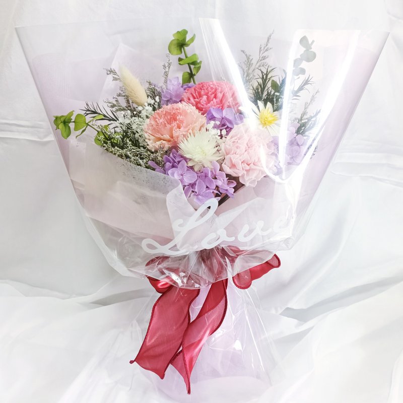 【心】Mother's Day/Preserved Flowers/Dried Flowers - ช่อดอกไม้แห้ง - พืช/ดอกไม้ สึชมพู