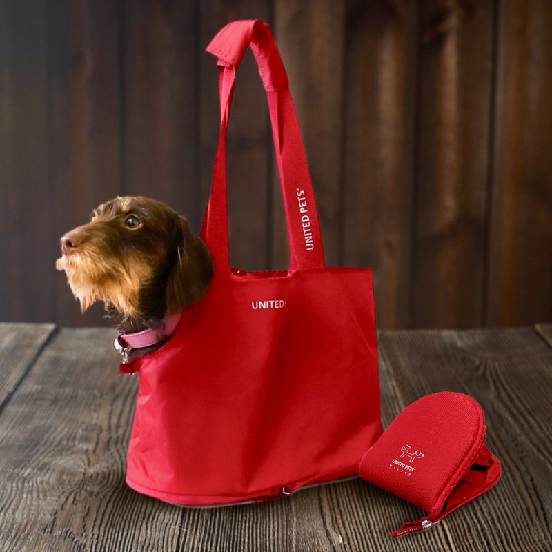 United Pets Foldable Portable Pet Bag - Pet Carriers - Nylon Red