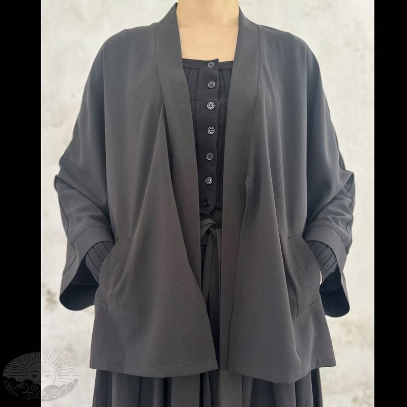 Crossing the river Japanese style jacket - Other - Polyester Black