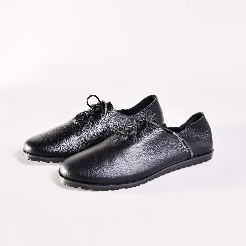 Oxford shoes-DOLLY black - รองเท้าอ็อกฟอร์ดผู้หญิง - หนังแท้ สีดำ