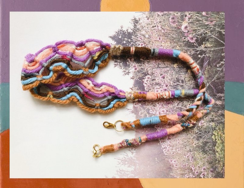 Mask chain. Grape Smoothie - Lanyards & Straps - Cotton & Hemp Purple