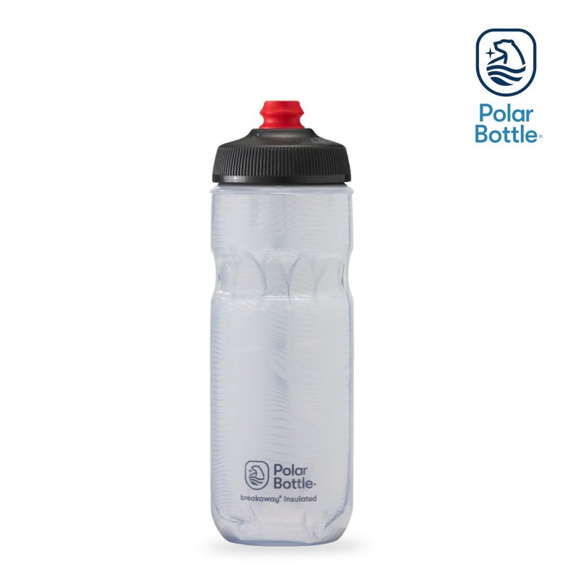 Polar Bottle 20oz 雙層保冷噴射水壺 Jersey Knit 白 - 運動配件 - 塑膠 白色