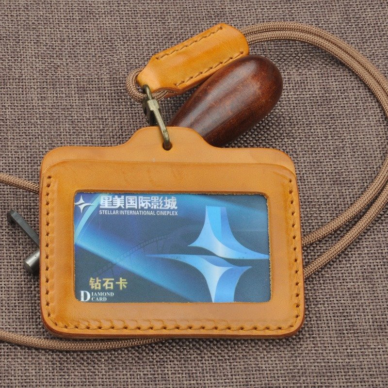Italy rub the wax models in Europe and America leather clip closure travel card credit card purse card protection set of three card slots free customized English name - อื่นๆ - หนังแท้ 