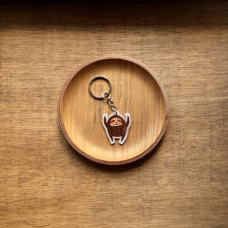Sloth Keychain - デ ブ Animals - Keychains - Plastic Brown
