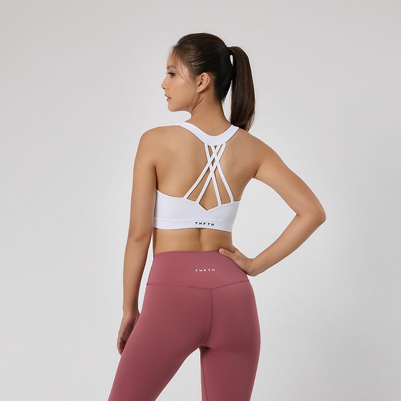 Beautiful Back Sports Bra [Vibrant White] - Women's Athletic Underwear - Other Materials White