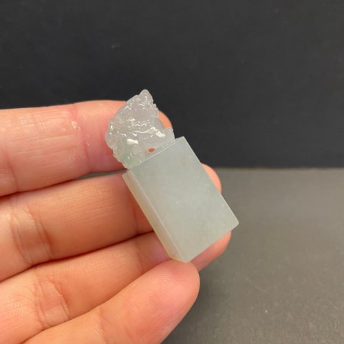 元元圓滾滾 水晶手鍊 瀚玉珠寶 天然翡翠 冰種貔貅印章 翡翠印章 天然緬甸玉 雕工精緻