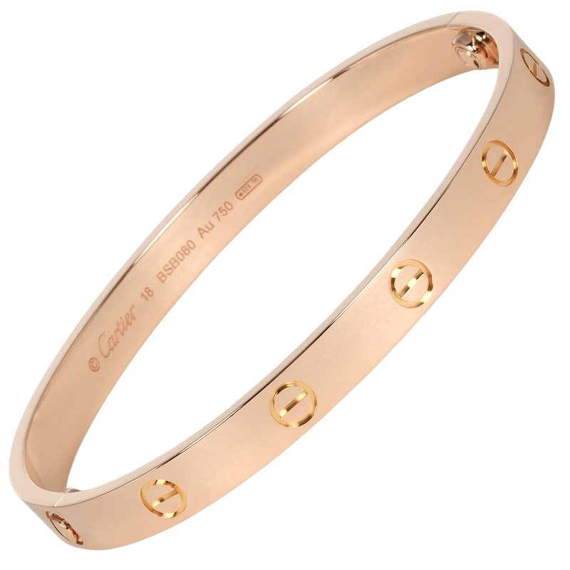 【日本直送】カルティエ CARTIER ラブ ブレスレット #18 K18PG ピンクゴールド 約33g【中古】 - 手鍊/手環 - 貴金屬 金色