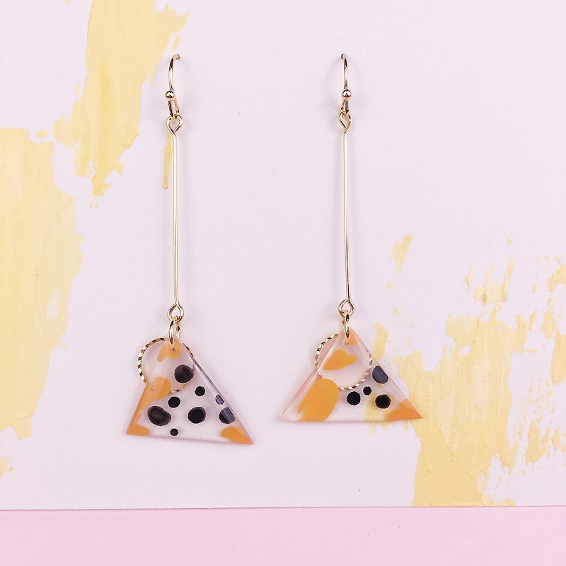 Pumpkin pie earrings - Earrings & Clip-ons - Resin 