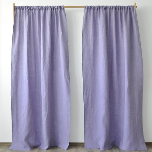 True Things Lavender regular and blackout linen curtains / Custom curtains / 2 panels