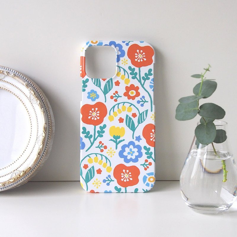 Plastic iPhone case - Flowers_white - - เคส/ซองมือถือ - พลาสติก หลากหลายสี