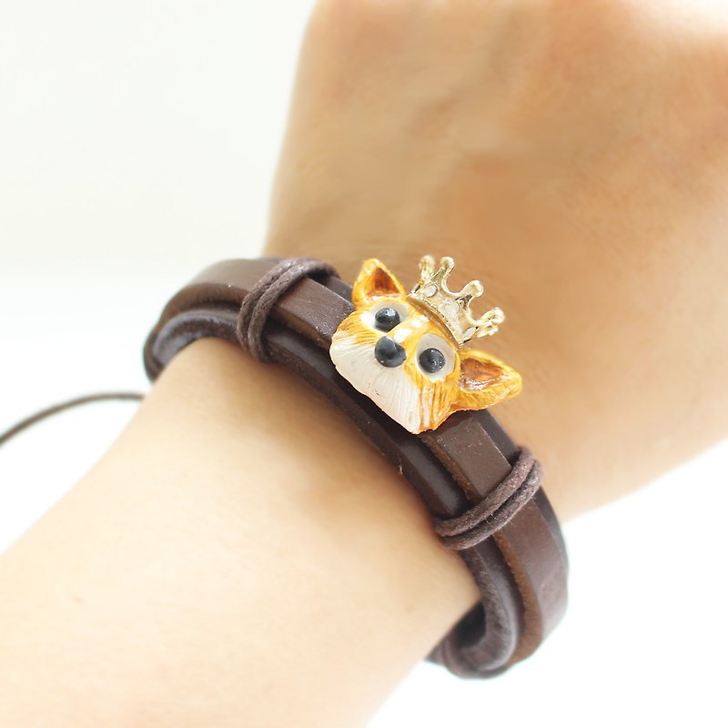 Desert Fox bracelet - สร้อยข้อมือ - ดินเผา สีนำ้ตาล