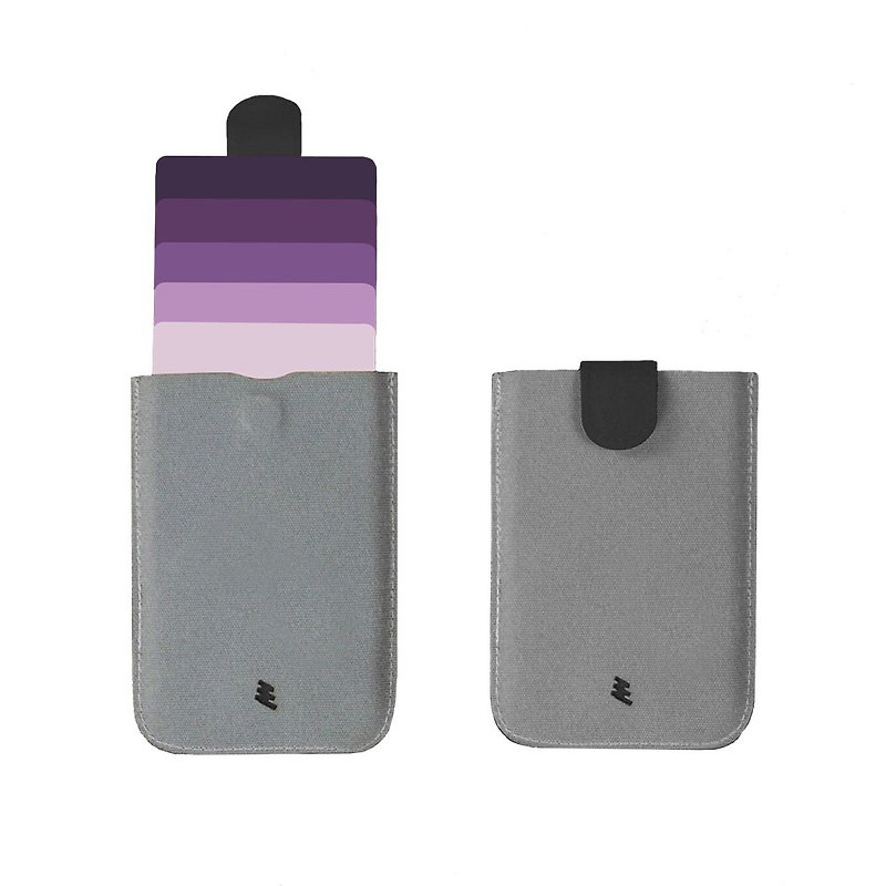 Dutch allocacoc dax card collection / purple - ที่ใส่บัตรคล้องคอ - เส้นใยสังเคราะห์ สีม่วง