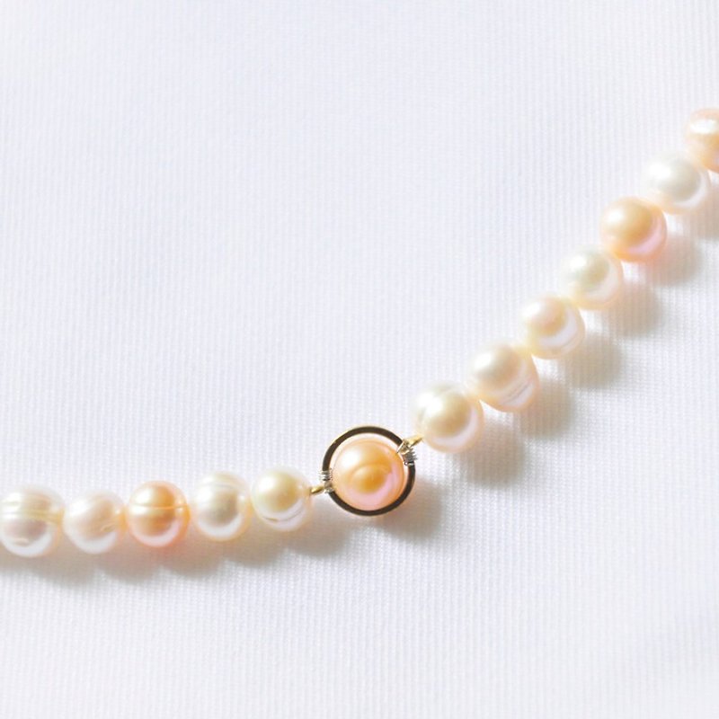 ∥ChengJewelry∥ハンナの祈り - 真珠のネックレス - ピアス・イヤリング - 宝石 ピンク