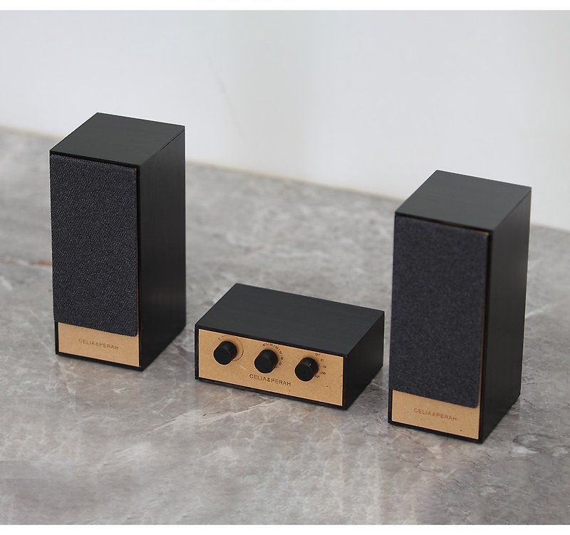 R4 Impromptu Self-Assembling Bluetooth Radio - Black Wood Grain - Speakers - Wood Black