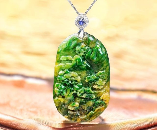 Three Color Old Jade offers Pendant