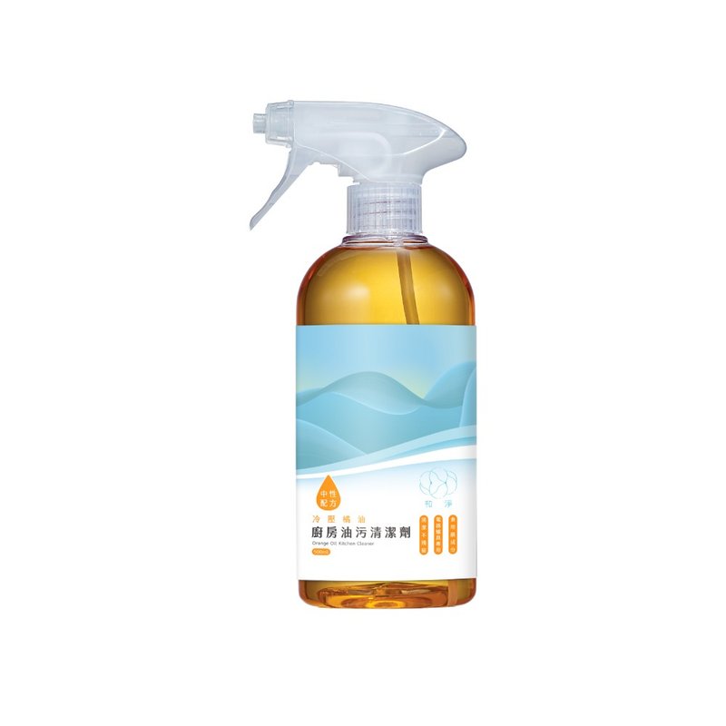 【和淨】 冷壓橘油廚房油污清潔劑-電器爐具專用500ml 除垢去污不 - 碗盤清潔/洗碗精 - 其他材質 橘色