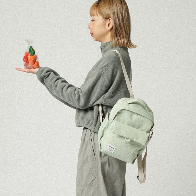 CARTER JR. ECO Mini Daypack, Cute Small Backpack Purse Phone Bag (Mint Green) - กระเป๋าเป้สะพายหลัง - วัสดุอีโค สีเขียว