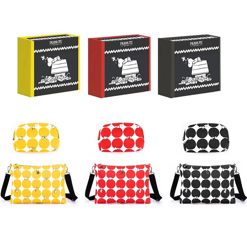 Snoopy Lazy on Dots 2-way Wristlet / Sling Bag - Messenger Bags & Sling Bags - Polyester Multicolor