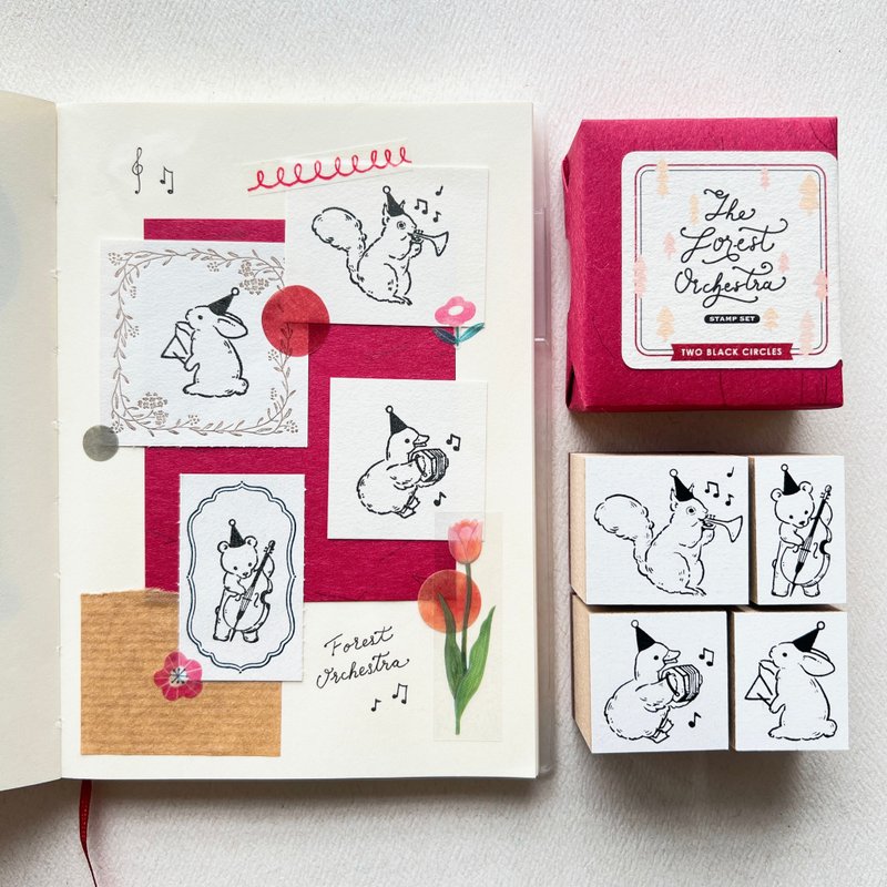 【The Forest Orchestra】Machine-made Stamp Set - Stamps & Stamp Pads - Rubber 