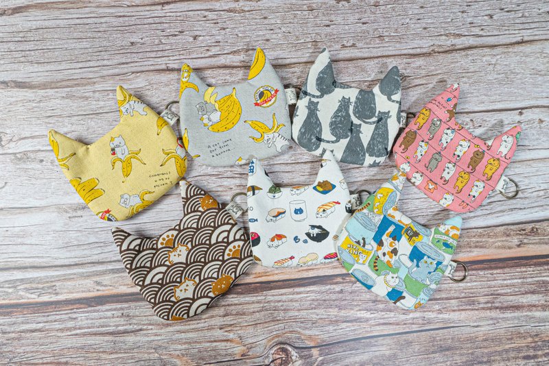 Cat coin purse - Coin Purses - Cotton & Hemp Multicolor