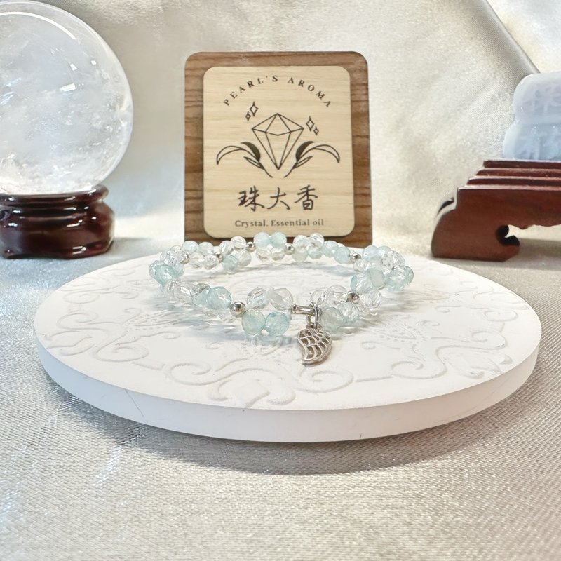 澄空之翼 白水晶・托帕石・925純銀 - 手鍊/手環 - 水晶 