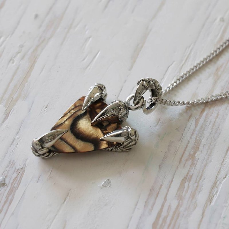 pendant necklace dragon claw gothic Pick a guitar bird eagle ring jewelry animal - Necklaces - Other Metals Silver