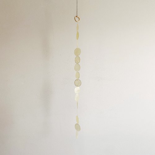 HO’ USE DIY-KIT|Helsinki Flower Shop-Yellow-Curtain|Shell Wind Chime Mobile|#0-494