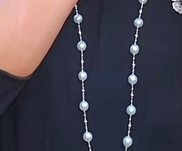 澳白珍珠天然海水珍珠大珍珠冷白光炫彩項鏈- 設計館Athena珍珠設計戒指