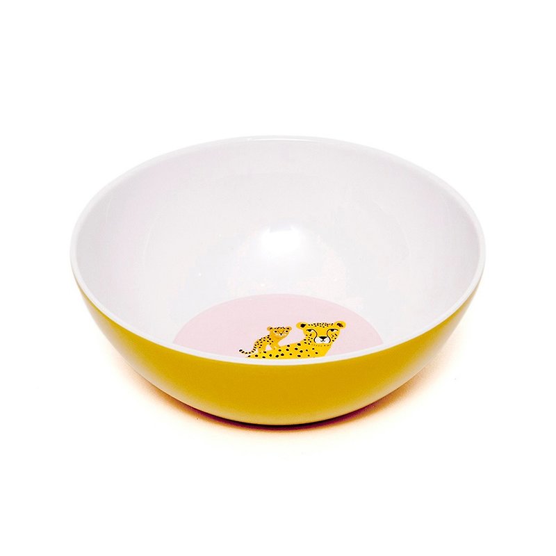【絕版出清】荷蘭Petit Monkey 蘭花紫花豹家族餐碗 - 寶寶/兒童餐具/餐盤 - 塑膠 
