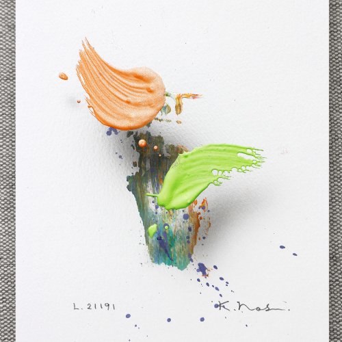 浮遊する筆触　【Layer 19138】 21 x 16cm　(額装) ★ 星 憲司 / Kenji HOSHI 浮遊する筆触 Layer 19092 21 x 16cm | iichi 日々の暮らしを