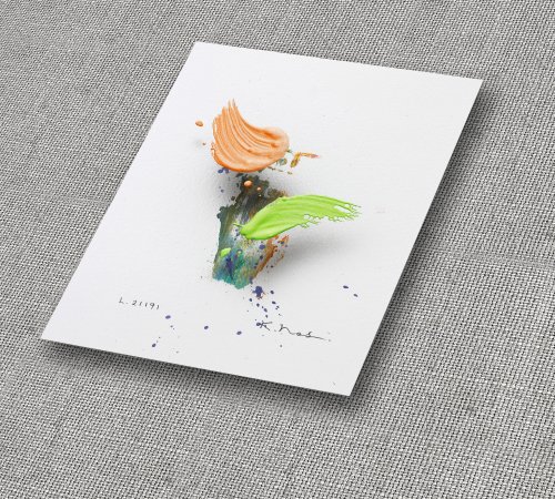 浮遊する筆触　【Layer 19138】 21 x 16cm　(額装) ★ 星 憲司 / Kenji HOSHI 浮遊する筆触 Layer 19092 21 x 16cm | iichi 日々の暮らしを