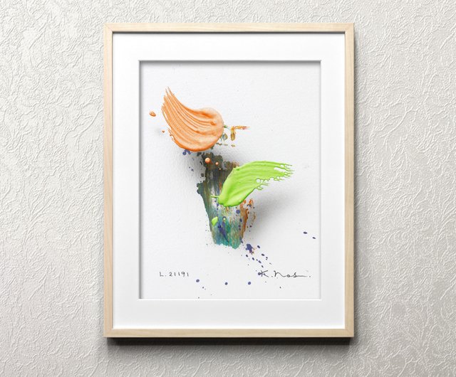 浮遊する筆触　【Layer 19117】 21 x 16cm　(額装) ★ 星 憲司 / Kenji HOSHI Kimono pen tray \u2013 seY fountain pen