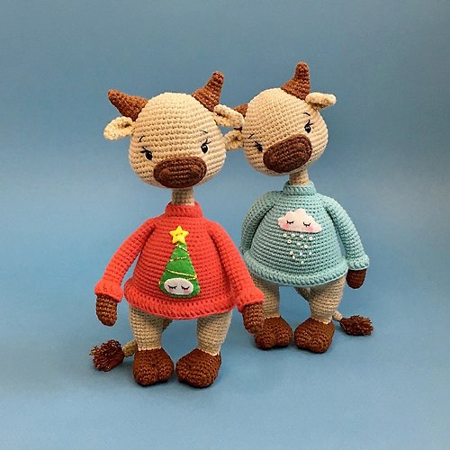 TamaraDolls Buffalo Bull Ben - crochet toy pattern / Amigurumi tutorial PDF
