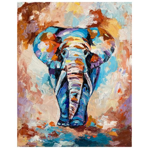 Elephant Family 60*60cm Canvas Kids Oil Painting  Art drawings for kids,  Elephant drawing, Elephant art